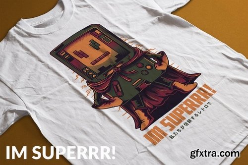 Im Superrr! T-Shirt Design Template