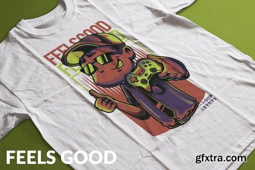 Feels Good T-Shirt Design Template