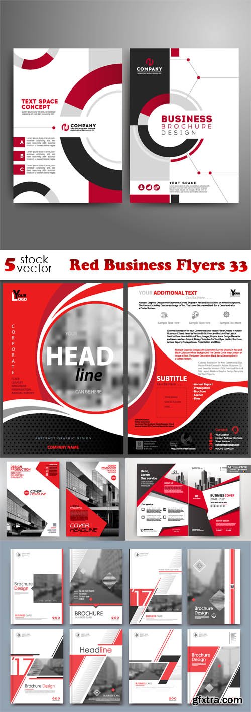 Vectors - Red Business Flyers 33