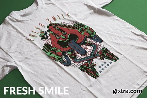 Fresh Smile T-Shirt Design Template