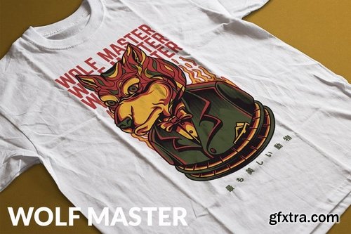 Wolf Master T-Shirt Design Template