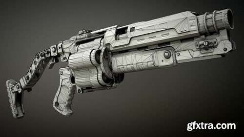 Doom Grenade Launcher 3D Model