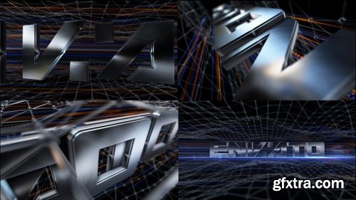 Videohive Brushed Metal Logo Text Reveal 7990938