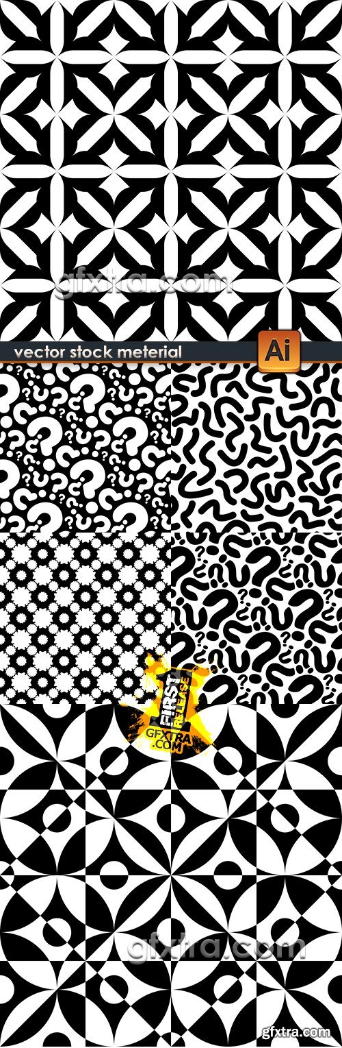 Modern geometric abstract pattern black design 20