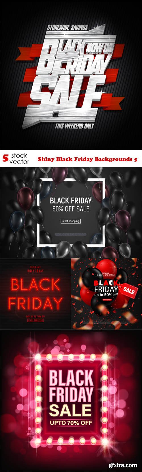 Vectors - Shiny Black Friday Backgrounds 5