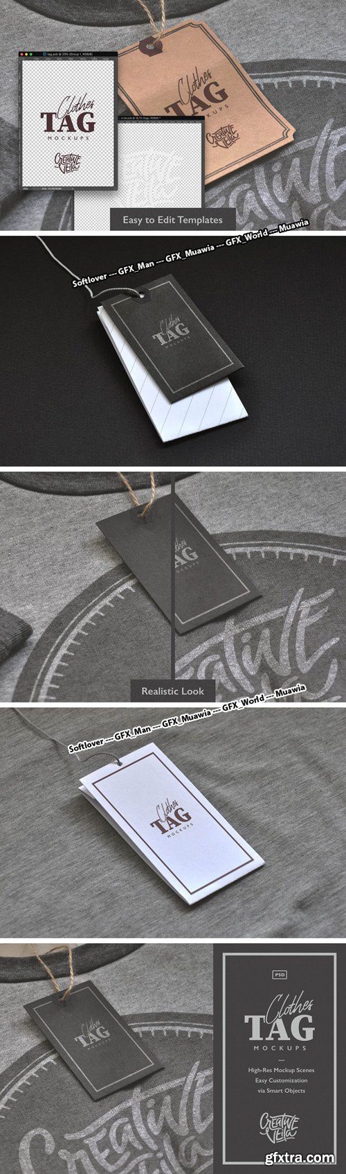 Clothes Label Tags PSD Mockups