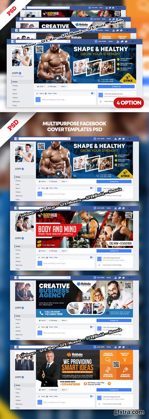 Multipurpose Facebook Cover PSD Templates