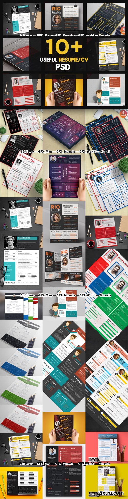 10+ Creative & Useful Resume CV Templates in PSD