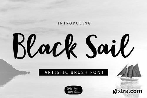 CM - Black Sail Brush Font 3079190