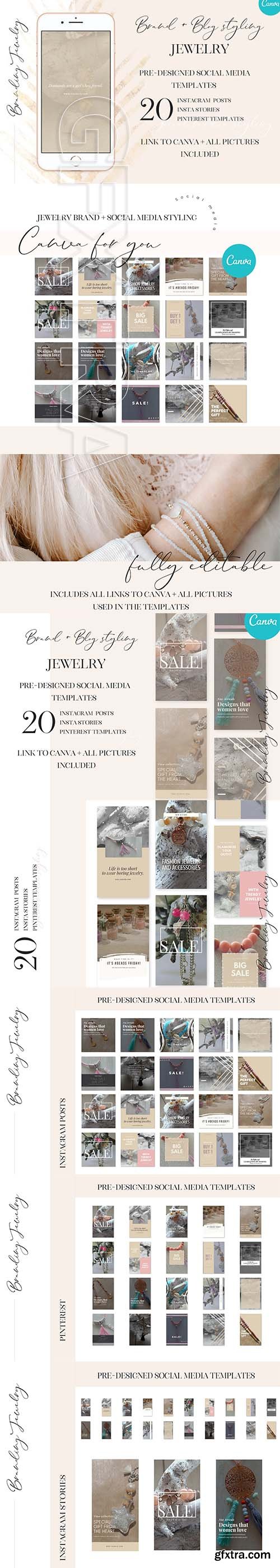 CreativeMarket - Social media- Brand styling Jewelry 2975364