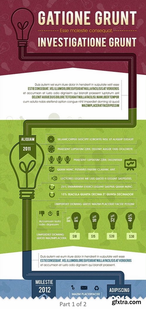 Flat Infographics Template