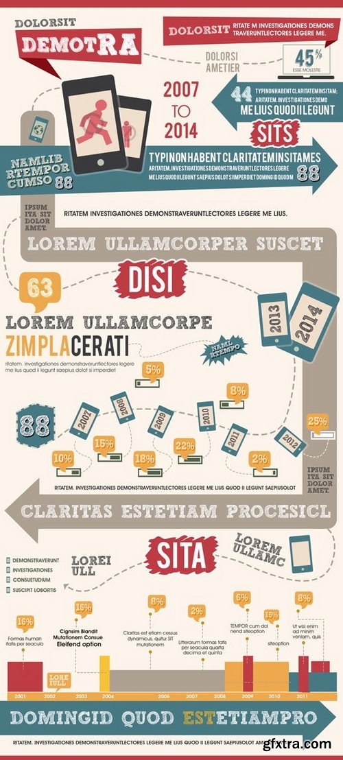 Mobile Phones Evolution – Infographics Template