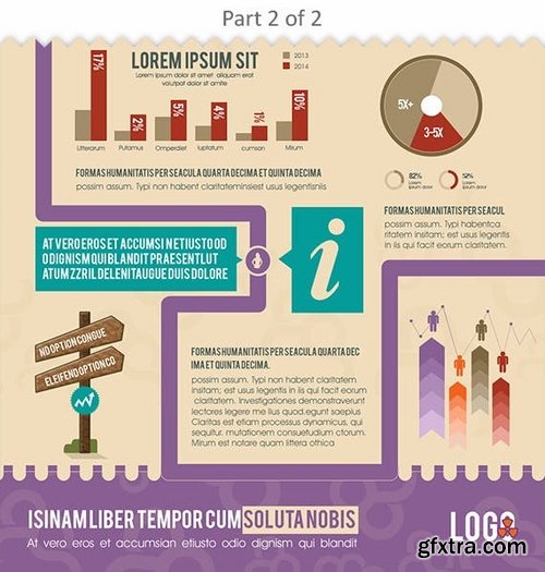 Flat Infographics Road Map Template