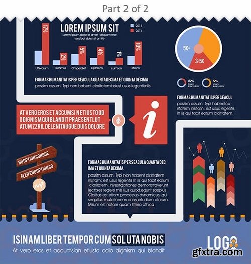 Flat Infographics Road Map Template