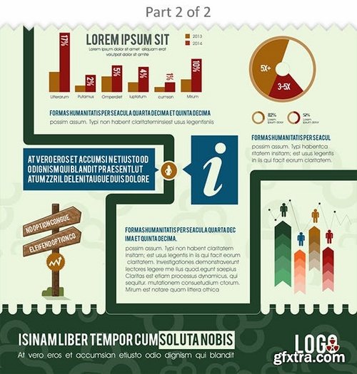 Flat Infographics Road Map Template