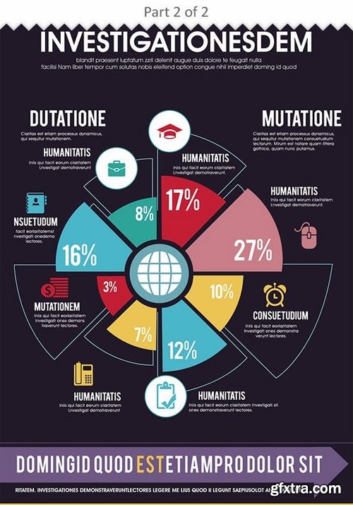 Marketing Infographics PSD Template