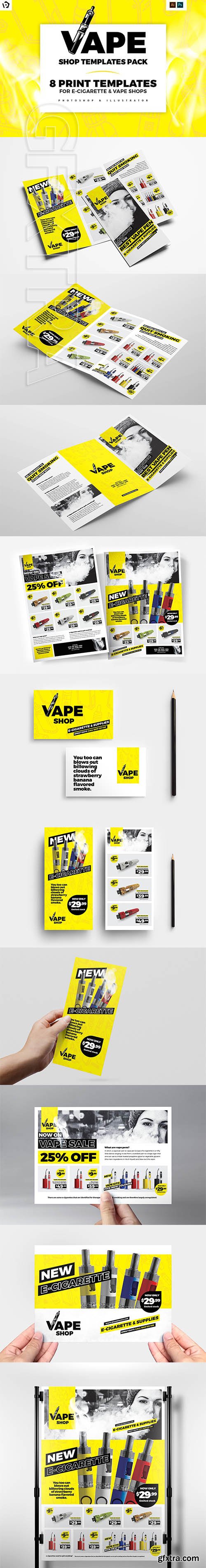 CreativeMarket - Vape Shop Templates Pack 3016031