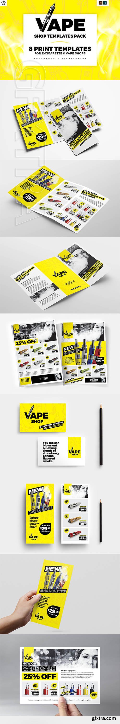 CreativeMarket - Vape Shop Templates Pack 3016031