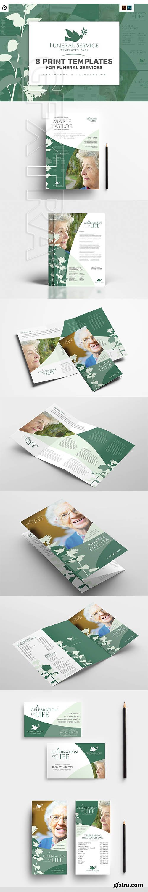 CreativeMarket - Funeral Service Templates Pack 3015790