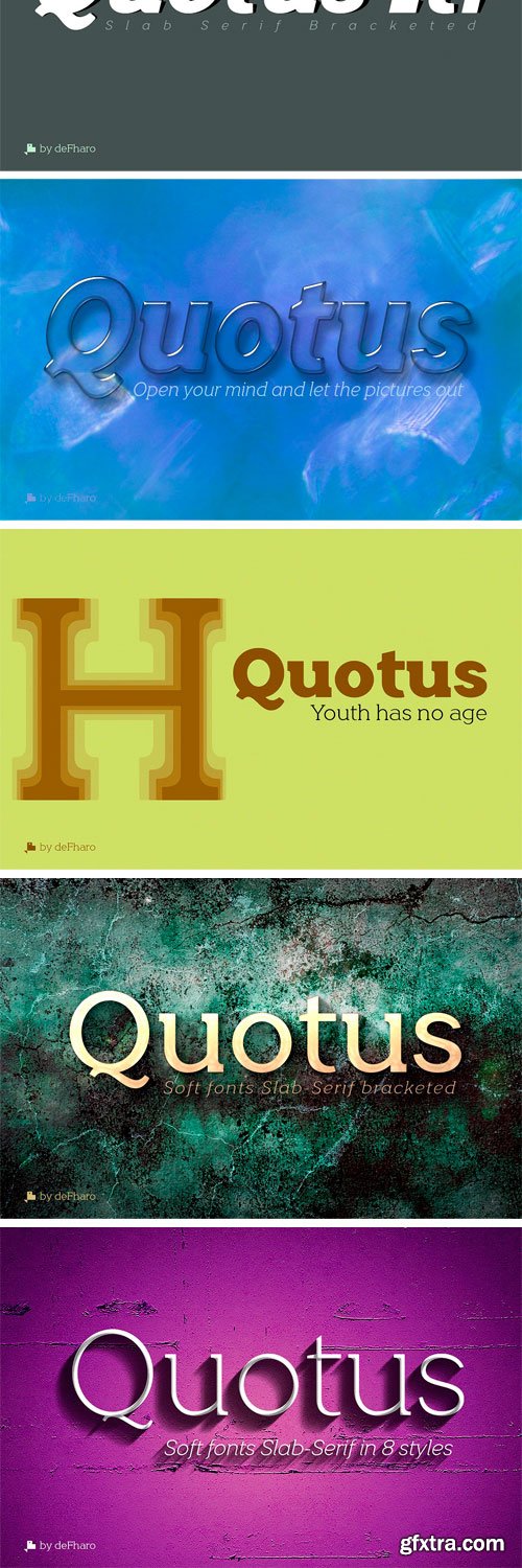 CM - Quotus Slab Bracketed 8 Fonts 2889133