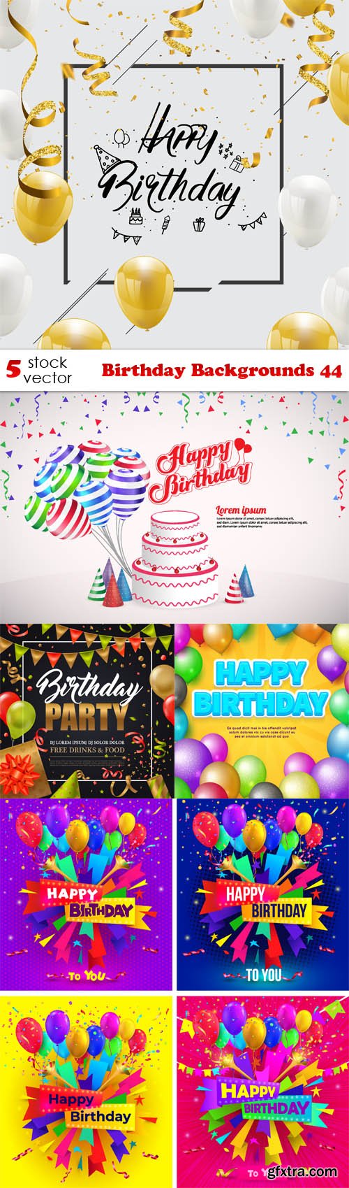 Vectors - Birthday Backgrounds 44