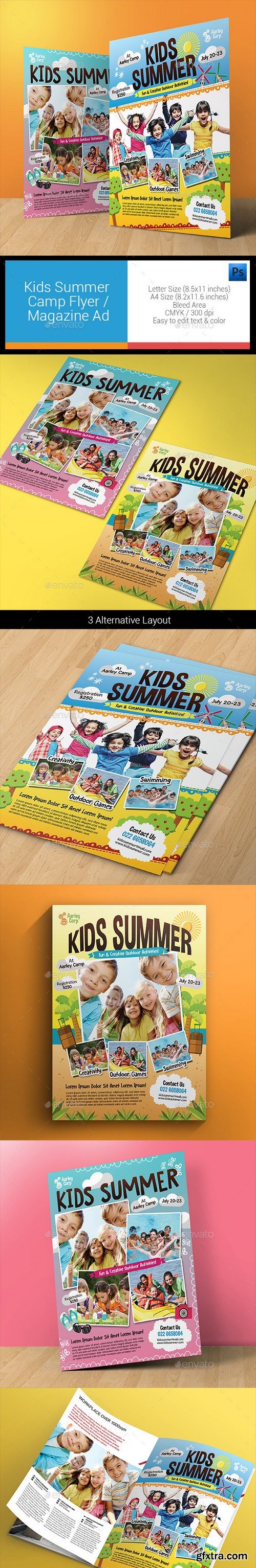 Graphicriver - Kids Summer Camp Flyers / Magazine Ad 11903465