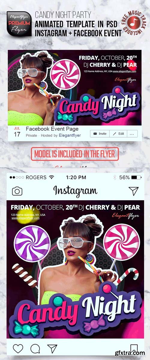 Animated Instagram V24 2018 + Facebook Flyer Template