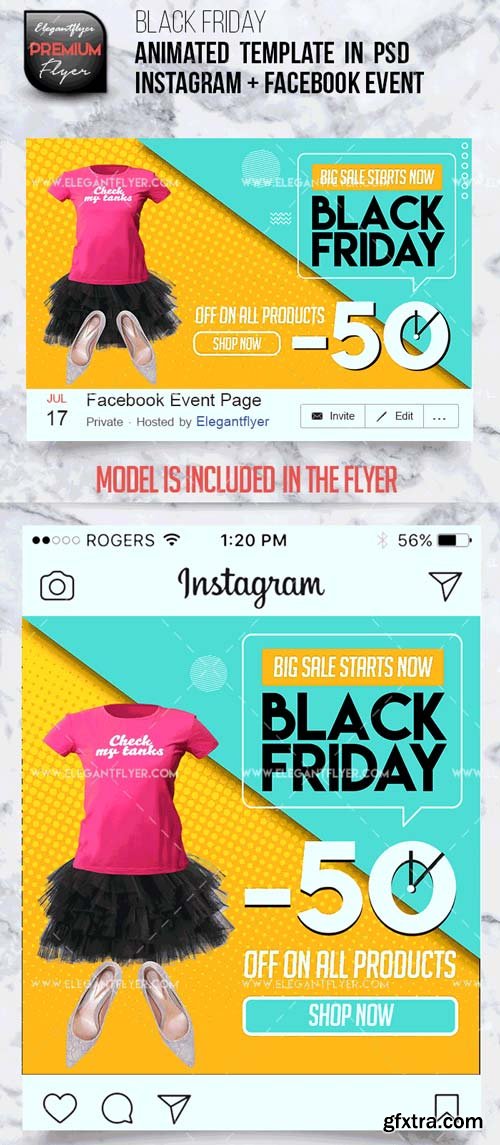 Animated Instagram V25 2018 + Facebook Flyer Template