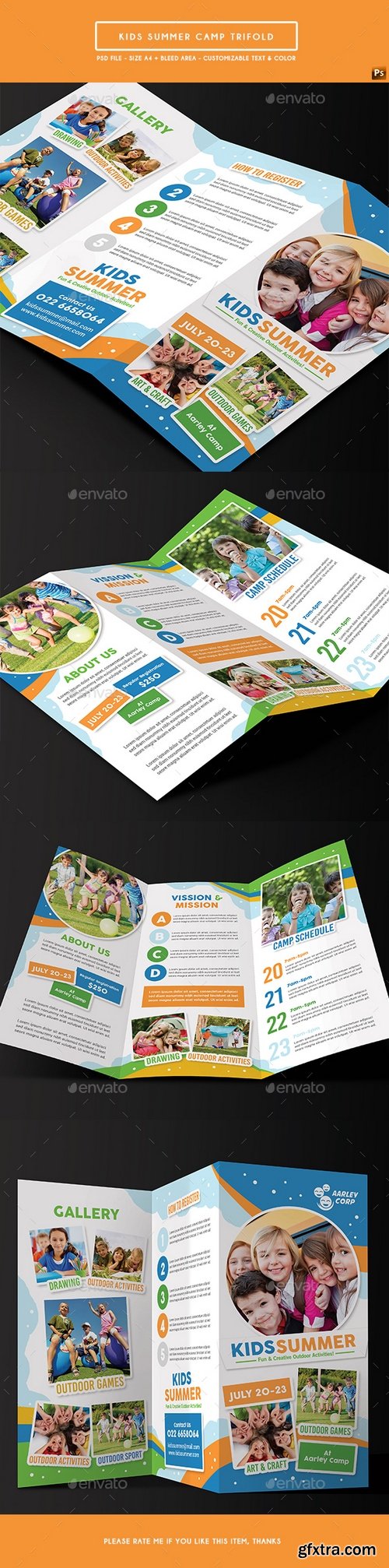 Graphicriver - Kids Summer Camp Trifold 19559091