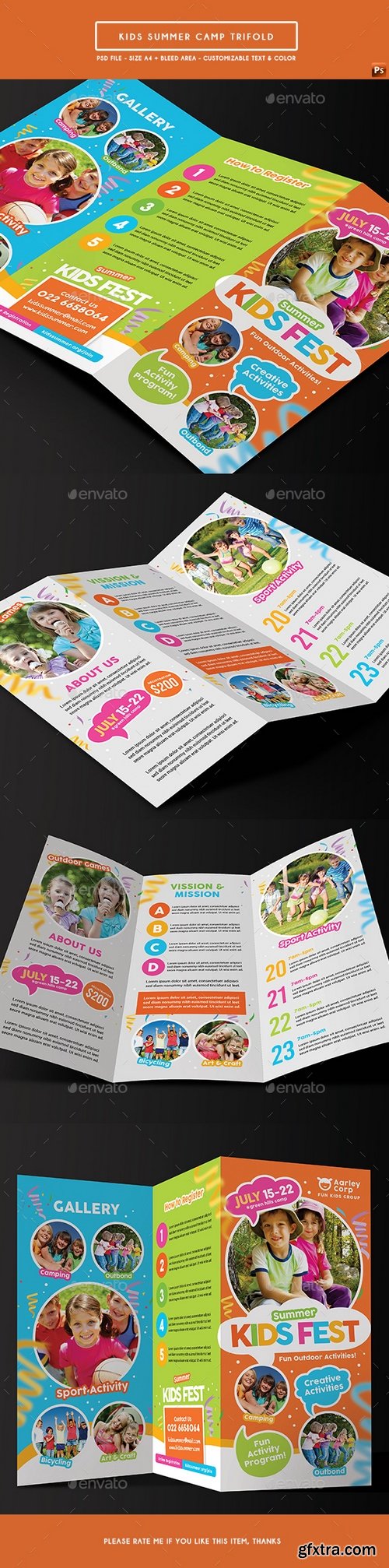 Graphicriver - Kids Summer Camp Trifold 19559166