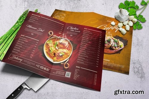 Curry Indian Food Menu - A4 and US Letter