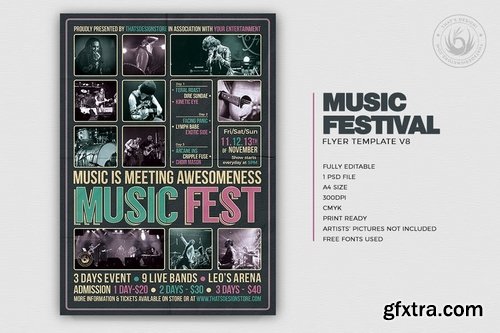 GraphicRiver - Music Festival Flyer Template V8 12254007