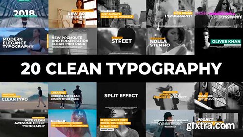 20 Clean Typography Pack - Premiere Pro Templates 135972