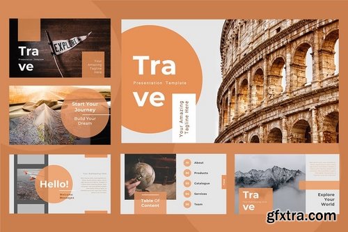 Travelios Travel Agency Powerpoint Keynote and Google Slides Presentation