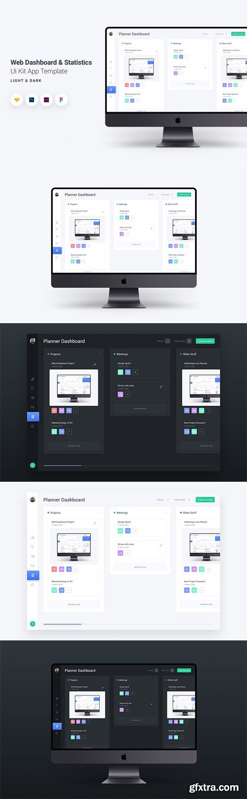 Web Dashboard Statistics UI Kit App Template 4