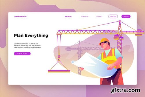 Construction Site - Banner & Landing Page