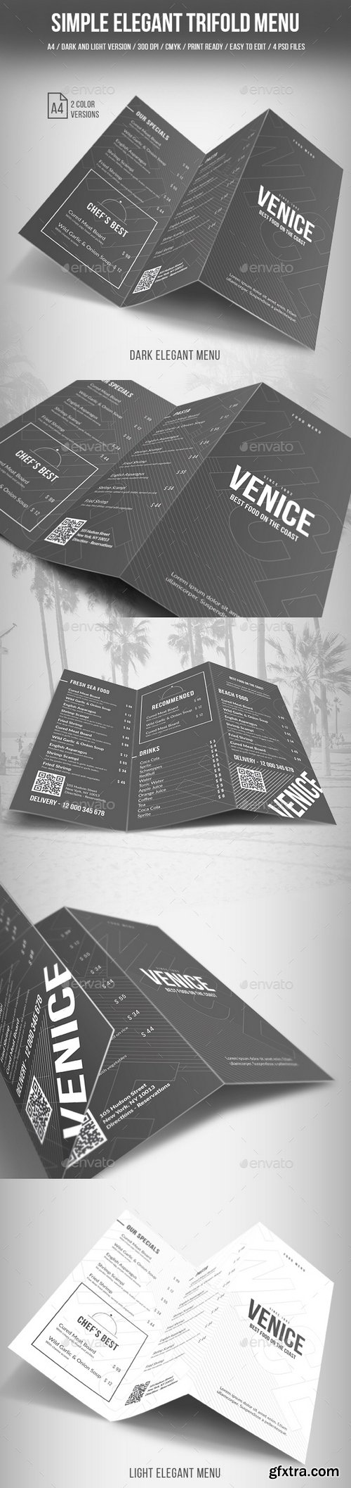 Graphicriver - Simple Elegant Trifold Menu - 2 Color Version 20270811