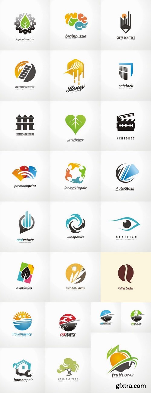 Logo icon web design element site  5-25 EPS