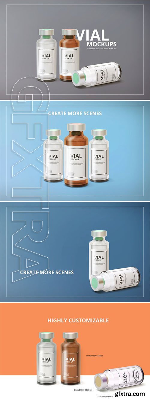 CreativeMarket - Medicine Vial Mockup 2880603