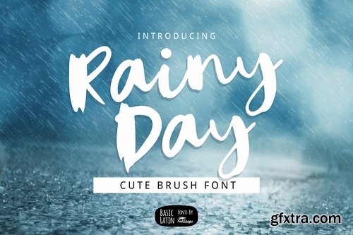 CM - Rainy Day Brush Font 3084459