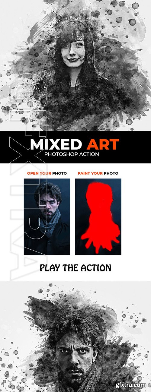 GraphicRiver - Mixed Art Photoshop Action 22666568