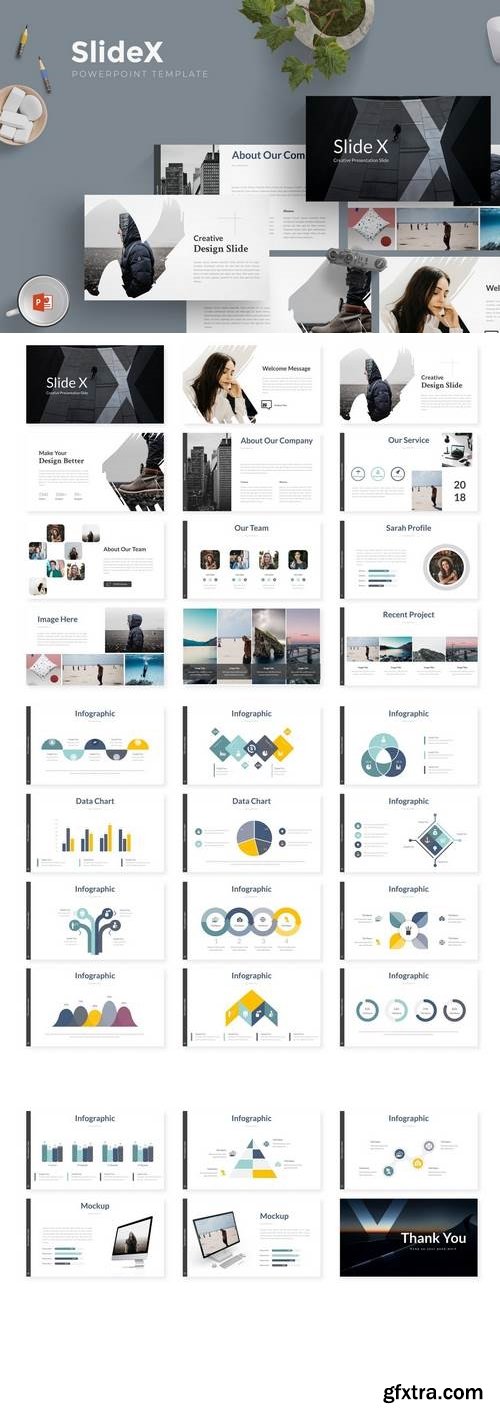 Slide X - Powerpoint, Keynote, Google Sliders Templates