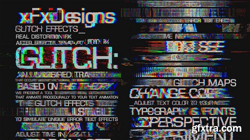 Videohive Glitch Text Effects Toolkit + 30 Title Animation Presets 15435003