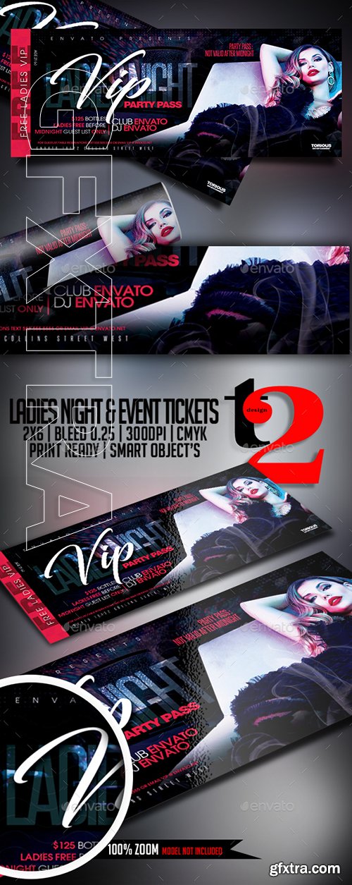 GraphicRiver - Ladies Night Event Tickets Template 22676140