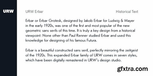 URW Erbar Font Family - 7 Fonts