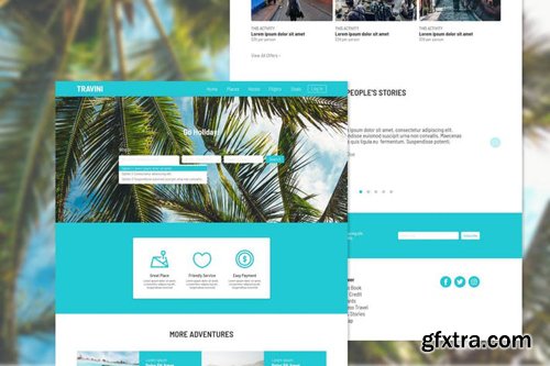 Travini Travel Hub Adobe XD Template