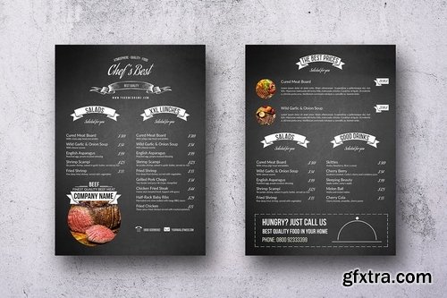 Chef\'s Restaurant Menu - A4 & US Letter