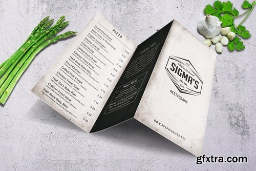 Sigma Minimal Trifold Menu A4 and US Letter