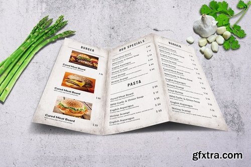 Sigma Minimal Trifold Menu A4 and US Letter