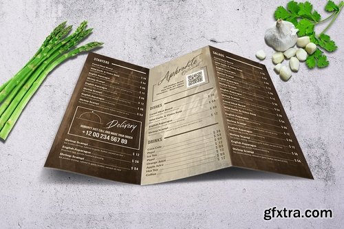 Simple Style Trifold Menu Design